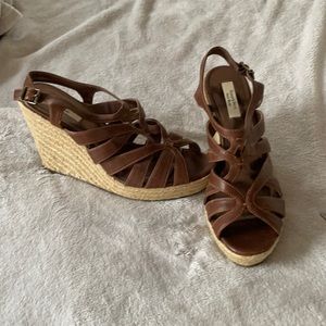 Wedge Sandal Vera Wang Size 8.5 Med. Worn Once.